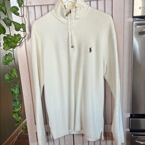 Polo by Ralph Lauren Men's Off-White Zip-Up Sweater